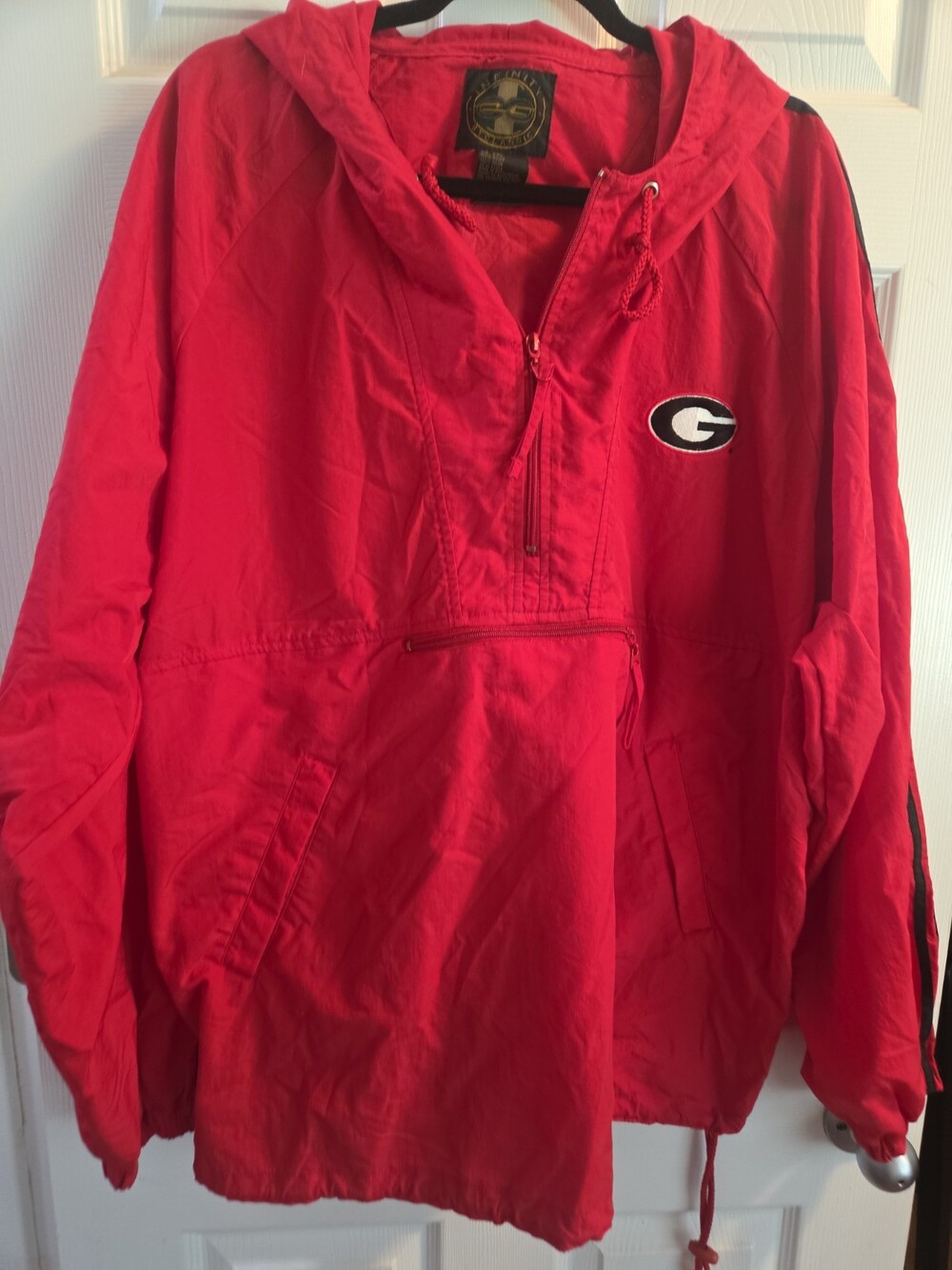 Infinity Georgia Bulldogs Windbreaker Jacket Red Nylon XXL - Used